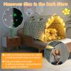 Costzon Kids Play Tent, Cozy Indoor Toddler Playhouse w/String Lights, Flags, Net Curtains, Glow in The Dark, Large Foldable Twin Bed Tent for Boys Girls Aged 3+ Years, Reading Canopy for Kids Room view 2