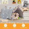 Costzon Kids Play Tent, Cozy Indoor Toddler Playhouse w/String Lights, Flags, Net Curtains, Glow in The Dark, Large Foldable Twin Bed Tent for Boys Girls Aged 3+ Years, Reading Canopy for Kids Room view 4