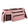 Sonnetto Universal Stroller Organizer, Pink - 2 Insulated Cup Holders - Non-Slip Stroller Caddy Bag - Detachable Phone Pouch - Fits Uppababy, Nuna - New Mom Essentials view 1