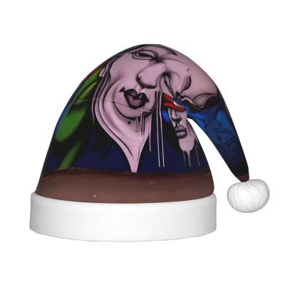 FFGhjk Street graffiti Printing Christmas hats for kids, suitable for Christmas costumes, party gifts, and holiday outfits.