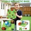 Youngyes 4PCS Baseplate for Magnetic Blocks, Magnetic Building Blocks Baseplate Magnet Toys for Kids Ages 4-8 8-12-Baseplate 4" x 4", STEM Building Toys Birthday Gifts for Boys Girls, Garden view 2