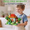 Youngyes 4PCS Baseplate for Magnetic Blocks, Magnetic Building Blocks Baseplate Magnet Toys for Kids Ages 4-8 8-12-Baseplate 4" x 4", STEM Building Toys Birthday Gifts for Boys Girls, Garden view 4