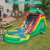 Inflatable Commercial Grade Water Slide: 22.5 ft (L) for Adults & Teenagers - Large Pool, Premium PVC, 1100W Blower, Crocodile Style - for Backyard Party Outdoor view 2