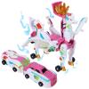 Hjhyqex 2-in-1 Mars Deer Transformation Car Toy - Magnetic Collision Robot Cars for Kids | Deforming Dinosaur Car Toy | Exciting Fun Gift for Boys & Girls | Ideal Birthday (Pink) view 1