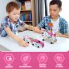 Hjhyqex 2-in-1 Mars Deer Transformation Car Toy - Magnetic Collision Robot Cars for Kids | Deforming Dinosaur Car Toy | Exciting Fun Gift for Boys & Girls | Ideal Birthday (Pink) view 3