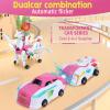 Hjhyqex 2-in-1 Mars Deer Transformation Car Toy - Magnetic Collision Robot Cars for Kids | Deforming Dinosaur Car Toy | Exciting Fun Gift for Boys & Girls | Ideal Birthday (Pink) view 4