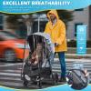 Clear Stroller Rain Cover, Universal Rain Cover for Stroller, Waterproof Travel Weather Shield with Breathable Ventilation and Easy Access, Thick EVA & PVC Protect from Dust and Snow view 3