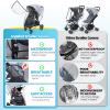 Clear Stroller Rain Cover, Universal Rain Cover for Stroller, Waterproof Travel Weather Shield with Breathable Ventilation and Easy Access, Thick EVA & PVC Protect from Dust and Snow view 4