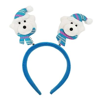 Cute Christmas Headbands Decorations Chromatic Reindeer Snowman Pattern Hair Hoop for Xmas Home Party Decoracion(Color 2-7 pcs)