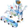 Hjhyqex 2-in-1 Mars Deer Transformation Car Toy  Magnetic Robot & Dinosaur Deformation for Kids for Boys and Girls | Ideal for Birthdays & Christmas (Blue) view 1