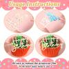 12pcs Happy Birthday Cupcake Toppers, 2.5 Inch Gold Happy Birthday Cupcake Toppers Sign, Mini Cupcakes Decorations For Birthdays Party (Two Styles) view 3