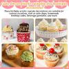 12pcs Happy Birthday Cupcake Toppers, 2.5 Inch Gold Happy Birthday Cupcake Toppers Sign, Mini Cupcakes Decorations For Birthdays Party (Two Styles) view 4