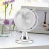 Crystal Glass Globe, Round Earth Globe 6.5x4cm/2.56x1.57in World Map Crystal Glass Ball Sphere with Stand Base for Home Office Decoration (Silver) view 4