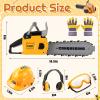 Arrowbash Kids Chainsaw Toy with Realistic Sound & Moving Chain, Summer Outdoor Play Tool for Boys Age 3-8, 5 Pcs Safety Gear Included view 2
