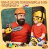 Arrowbash Kids Chainsaw Toy with Realistic Sound & Moving Chain, Summer Outdoor Play Tool for Boys Age 3-8, 5 Pcs Safety Gear Included view 4