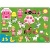 Meyrwoy Felt Story Board Farm-Themed 41x29.5 Inch Felt Board for Toddlers with Grommet Educational Imaginative Cartoon for Home, Preschool, Toddler Activities view 1