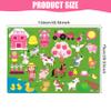 Meyrwoy Felt Story Board Farm-Themed 41x29.5 Inch Felt Board for Toddlers with Grommet Educational Imaginative Cartoon for Home, Preschool, Toddler Activities view 3