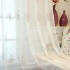 HooHero Pink New Pastoral Minimalist Embroidered Yarn Semi Gauze Sheer Curtains Home Decoration Translucent for Living Kids Nursery Room Bedroom view 1