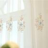 HooHero Pink New Pastoral Minimalist Embroidered Yarn Semi Gauze Sheer Curtains Home Decoration Translucent for Living Kids Nursery Room Bedroom view 4