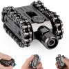 Cool Fidget Hand Roller Finger Slider Chain Spinner Toy Metal Fidget Clicker Sounds Tactile Feedback Sensory Toy for Stress Relief Focus Tool Men's Gadgets for Office Home Travel - Black view 1