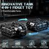 Cool Fidget Hand Roller Finger Slider Chain Spinner Toy Metal Fidget Clicker Sounds Tactile Feedback Sensory Toy for Stress Relief Focus Tool Men's Gadgets for Office Home Travel - Black view 2