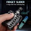 Cool Fidget Hand Roller Finger Slider Chain Spinner Toy Metal Fidget Clicker Sounds Tactile Feedback Sensory Toy for Stress Relief Focus Tool Men's Gadgets for Office Home Travel - Black view 4