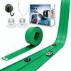 Tenndar Flex Track 15 Ft Starter Set  Flexible Race Car Ramp Track for Kids, Double-Sided Racetrack for 1:64 Diecast Cars, Compatible with Hot Wheels, Ages 3 & Up with Suction Cups (Green) view 1