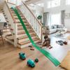 Tenndar Flex Track 15 Ft Starter Set  Flexible Race Car Ramp Track for Kids, Double-Sided Racetrack for 1:64 Diecast Cars, Compatible with Hot Wheels, Ages 3 & Up with Suction Cups (Green) view 4