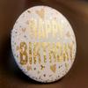 10P Happy Birthday Badge Laser Party Emblem Metal and Plastic for Women Couple Clothes Hat Bag Funny Accessory (Gold) view 2