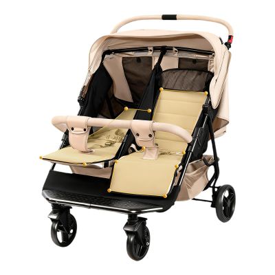 Foldable Dual Seat Display Stroller Model Realistic Push Toy Car with Adjustable Frame, Lightweight Collectible Vehicle for Photography, Decoration & Display Scene Setup