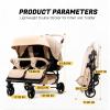 Foldable Dual Seat Display Stroller Model  Realistic Push Toy Car with Adjustable Frame, Lightweight Collectible Vehicle for Photography, Decoration & Display Scene Setup view 2