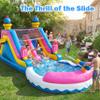 10.8 ft Inflatable Commercial Grade Water Slide with Pool: 22.5 ft (L), Premium PVC, 1100W Blower, Ice Cream Style - for Adults & Teenagers Backyard Party Outdoor view 3
