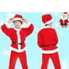 4pc Boys Santa Outfit Set Jacket Pants Belt Hat Suit Stage Performance Birthday Party Dress up Kids (Red, 10-11 Years) view 3