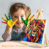 4 Pack Paint by Numbers Kit for Kids Easy Kid Paint by Number Kits Ages 8-12 Animal DIY Painting Kits for Kids Age 4-8 Beginner Paint by Number Canvas with Frame Children Color by Numbers Kit 8x8 Inch view 2