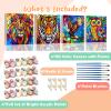 4 Pack Paint by Numbers Kit for Kids Easy Kid Paint by Number Kits Ages 8-12 Animal DIY Painting Kits for Kids Age 4-8 Beginner Paint by Number Canvas with Frame Children Color by Numbers Kit 8x8 Inch view 3