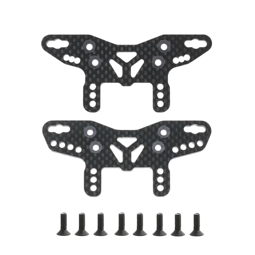2PCS Carbon Fiber Plates - Shock Tower Reinforcement Compatible ForTamiya XM-01 Pro"