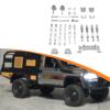 1:12 RC Car Front and Rear Axle Set RC Car Upgrade Kit Replace Parts DIY Modified Shock Absorber Mounts Link Rods for MN82T, Silver view 2