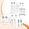 1:12 RC Car Front and Rear Axle Set RC Car Upgrade Kit Replace Parts DIY Modified Shock Absorber Mounts Link Rods for MN82T, Silver view 4