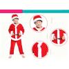4pc Boys Santa Outfit Set Jacket Pants Belt Hat Suit Stage Performance Birthday Party Dress up Kids (Red, 4-5 Years) view 2