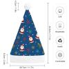 SPEPDEEC Comfort Fit Santa Hat for Christmas Christmas Santa Claus Navy Blue, Plush Soft Adult Party Hat for Holiday Events, Family Gatherings & Seasonal Celebrations view 2