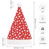 SPEPDEEC Fluffy Christmas Santa Hat for Adults Stylish Red Hearts Valentine'S Day, Soft Plush Party Hat for Holiday Events, Seasonal Gatherings & Festive Family Photos view 2