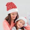 SPEPDEEC Fluffy Christmas Santa Hat for Adults Stylish Red Hearts Valentine'S Day, Soft Plush Party Hat for Holiday Events, Seasonal Gatherings & Festive Family Photos view 4