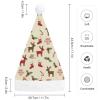 SPEPDEEC Deluxe Christmas Party Hat for Adults Merry Christmas Deer Elk Art, Soft Plush Santa Hat for Holiday Events, Office Parties & Festive Family Gatherings view 2