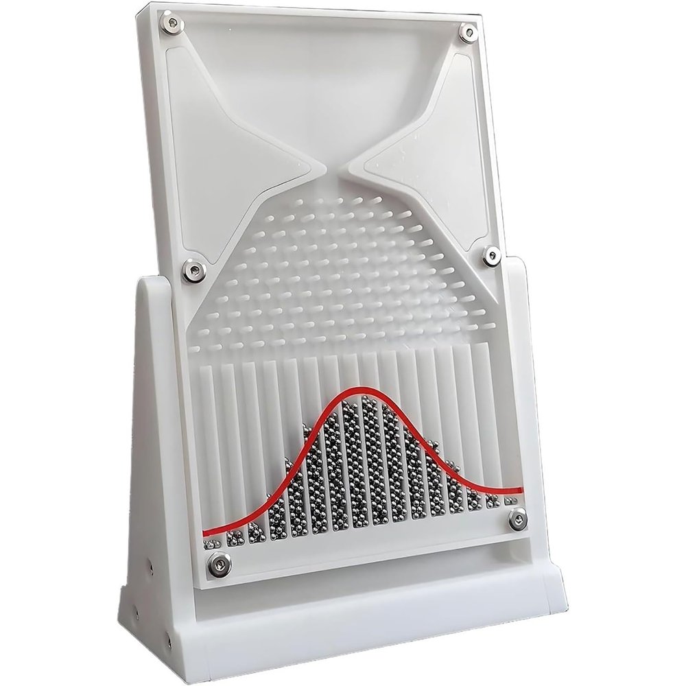 12 * 18cm Galton Board Experiment Model, Normal Distribution Mathematical Model, Physics Lab Teaching Tool with Bell Curve, Probability Demonstration Model, for Educators and Students
