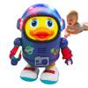 Musical Dancing Space Duck Toy, Walking Duck Robot with Lights & Sounds, Crawling Interaction & Tummy Time Toy for Babies Ages 1-3, Toddlers Birthday Gift (Blue) view 1