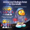 Musical Dancing Space Duck Toy, Walking Duck Robot with Lights & Sounds, Crawling Interaction & Tummy Time Toy for Babies Ages 1-3, Toddlers Birthday Gift (Blue) view 4