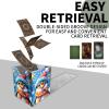 ETLKJVBL for Mtg Deck Box, Portable Protective Organizer for Mtg Card Sleeves, Festive Penguin in Winter Gear Durable Trading Card Storage Box with Secure Storage view 2
