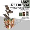 ETLKJVBL for Mtg Deck Box, Portable Protective Organizer for Mtg Card Sleeves, Bunnies in Autumn Knitwear with Pumpkin Durable Trading Card Storage Box with Secure Storage view 2