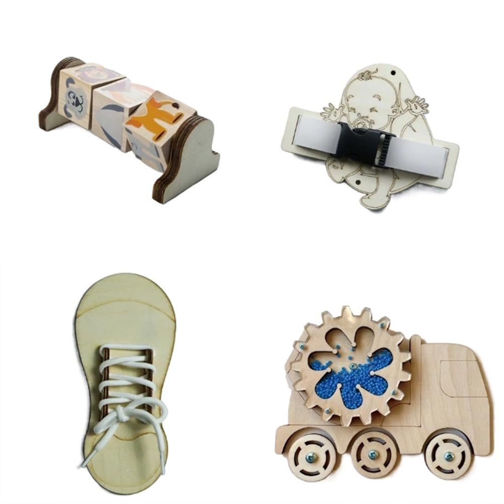 EDUBUSYIU Montessori Busy Board Parts DIY,DIY Materials for Parents Busy Board Accessories