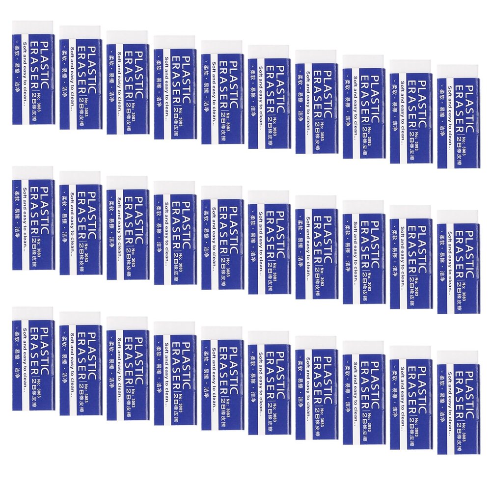 30 Pcs 2B Pencil Erasers Soft Painting Eraser White Erasers Erasing Tool Drawing Supplies Kids and Students
